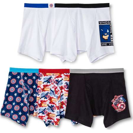 Boys' Captain America 5-Pack Boxer Briefs - Multicolored thumb