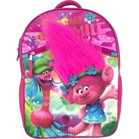 DreamWorks Trolls Large Hair Kids' Backpack - (Pink) thumb