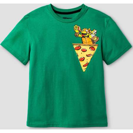 Teenage Mutant Ninja Turtles Boys' Pocket Graphic T-Shirt - Kelly Green thumb