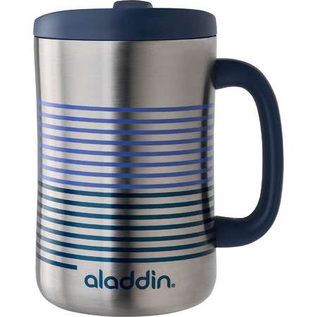 Aladdin 16oz Portable Mug - Stainless Steel/Insulated - Silver and Blue thumb