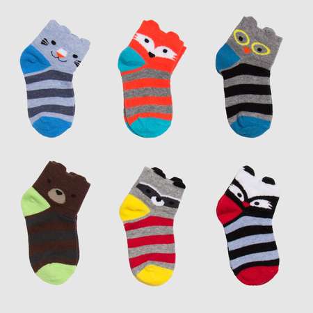 Toddler Boys' 6pk Critter Low Cut Dress Socks - Cat & Jack™ thumb