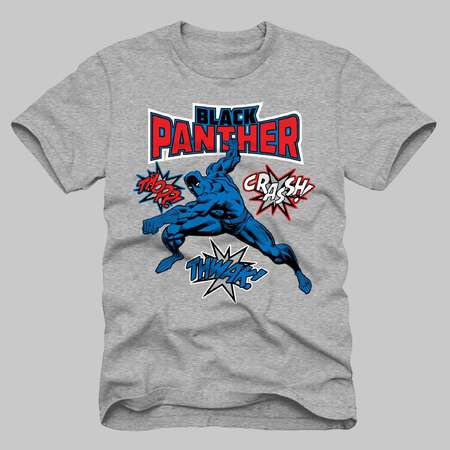 Men's Marvel Black Panther Short Sleeve Graphic T-Shirt - Heather Grey thumb