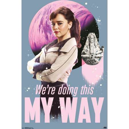Star Wars Han Solo Qi'Ra Unframed Wall Poster Print 34" x 22.38" - Trends International thumb