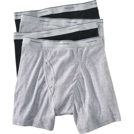 Fruit of the Loom® Men's Boxer Briefs 4-Pack - Black/Gray thumb