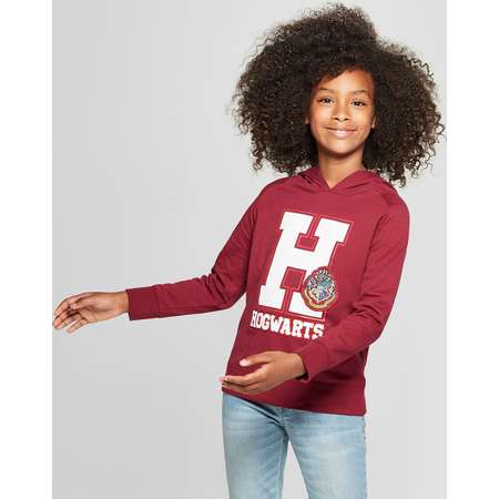 Girls' Harry Potter Hogwarts Hoodie - Burgundy thumb