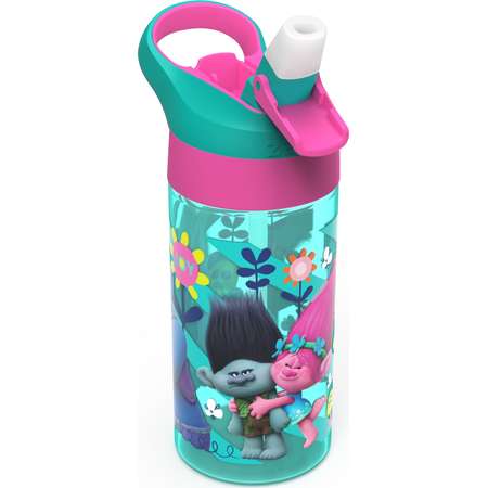 Trolls 17.5oz Plastic Water Bottle Blue/Pink - Zak Designs thumb