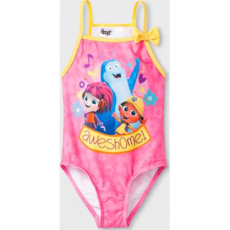 Toddler Girls' Beat Bugs One Piece Swimsuit - Pink thumb