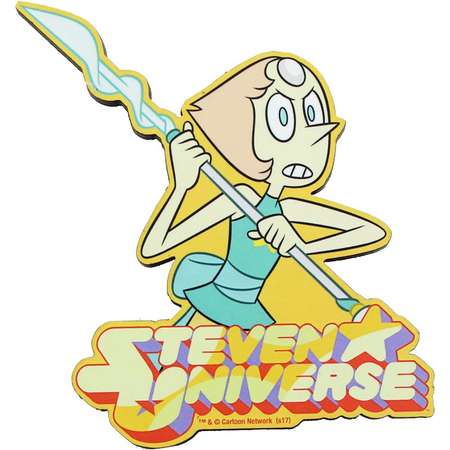 Steven Universe Crystal Gem Pearl 3" Funky Chunky Wood Magnet thumb