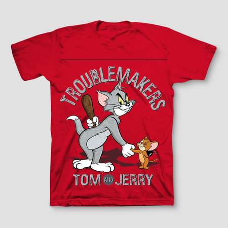 Boys' Tom and Jerry Short Sleeve T-Shirt - Red thumb