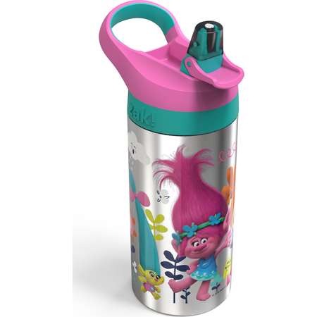 Trolls 19.5oz Stainless Steel Water Bottle Pink/Blue - Zak Designs thumb