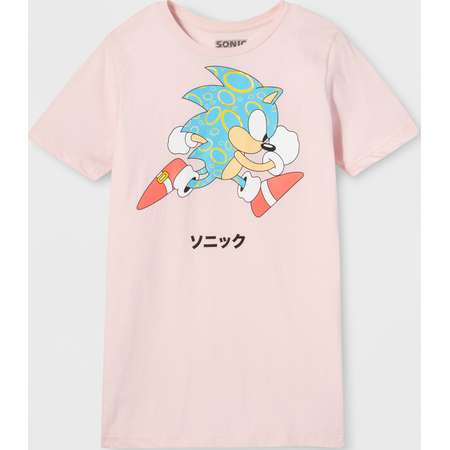 Men's Short Sleeve Sonic the Hedgehog Crew T-Shirt - Pink thumb