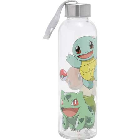 Pokemon Starters Glass Water Bottle thumb
