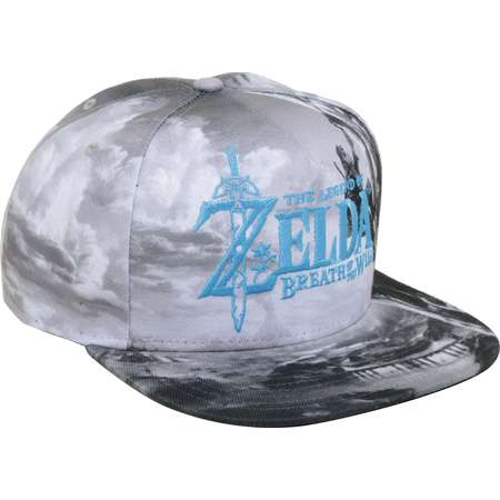 The Legend Of Zelda: Breath Of The Wild Black & White Sublimated Snapback Hat thumb