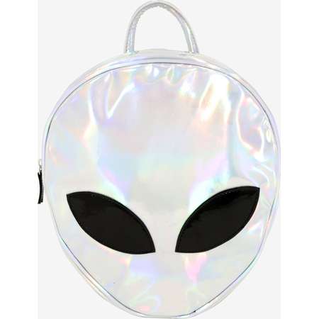 Iridescent Alien Head Backpack thumb