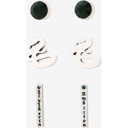 Harry Potter Slytherin Earring Set thumb