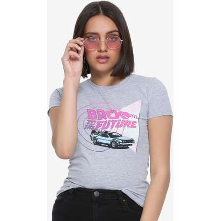Back To The Future Time Machine Girls T-Shirt thumb