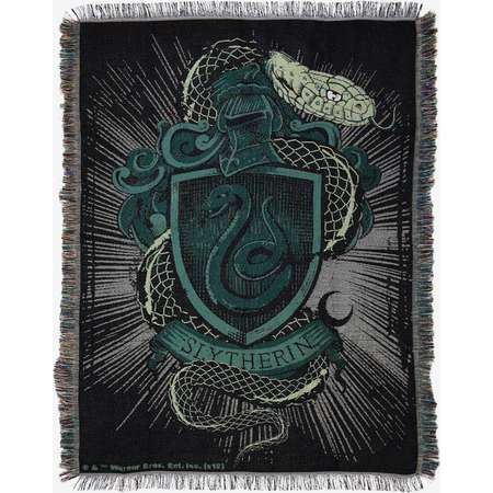 Harry Potter Slytherin Crest Tapestry Throw Blanket thumb