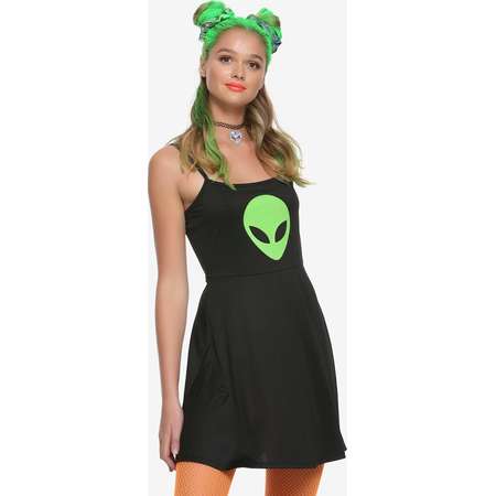 Alien Head Fit & Flare Dress thumb