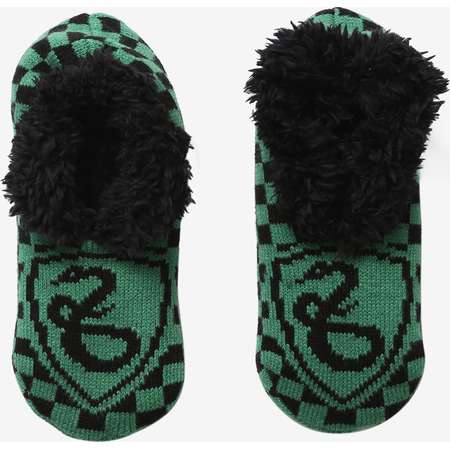Harry Potter Slip-On Slytherin Cozy Slippers thumb