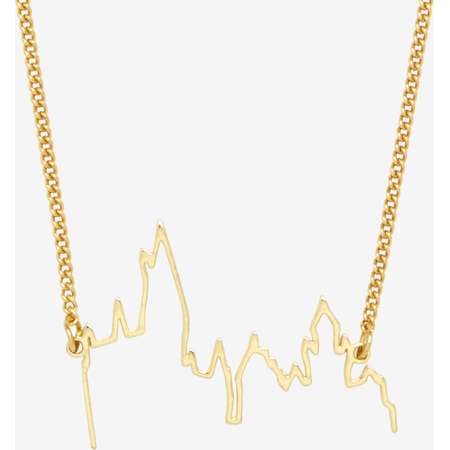Harry Potter Hogwarts Outline Necklace thumb