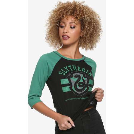 Harry Potter Slytherin Reversible Raglan Girls T-Shirt thumb