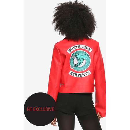 Riverdale Cheryl Southside Serpents Faux Leather Red Girls Jacket Hot Topic Exclusive thumb