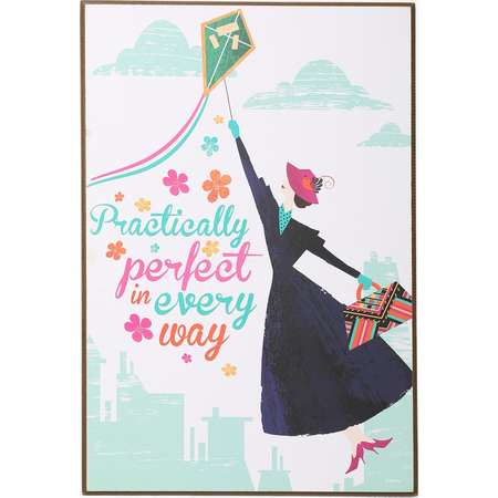 Mary Poppins Returns Practically Perfect In Every Way Wood Poster thumb