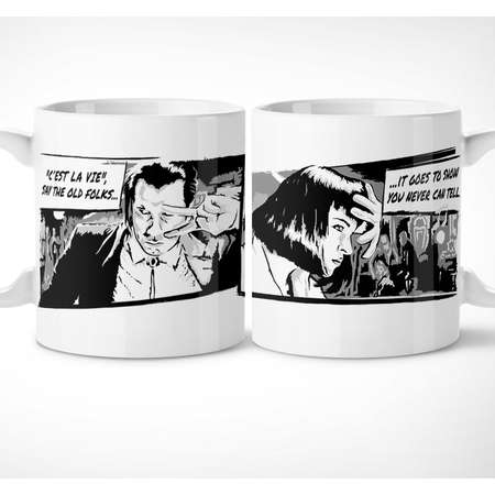 Pulp Fiction > You never can tell - Exclusive Mug // jack rabbit slims, tarantino, mia wallace, vincent vega, cup, thurman, travolta, tasse thumb