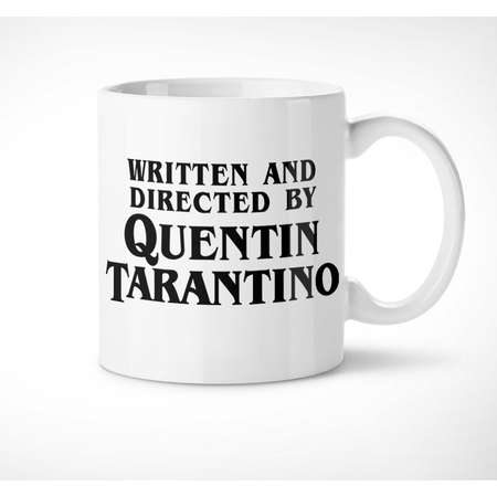 Quentin Tarantino - Exclusive Mug // written and directed by, reservoir, pulp fiction, hateful, inglorious, jackie, kill bill, cup, gifts thumb