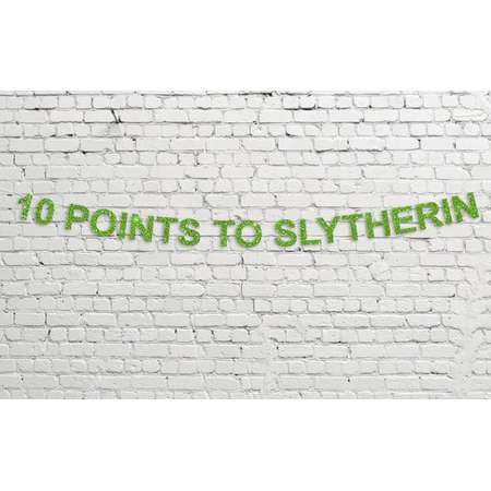 10 Points To Slytherin Banner // Glitter Party Decor // Harry Potter // Hogwarts // Sorting Hat thumb