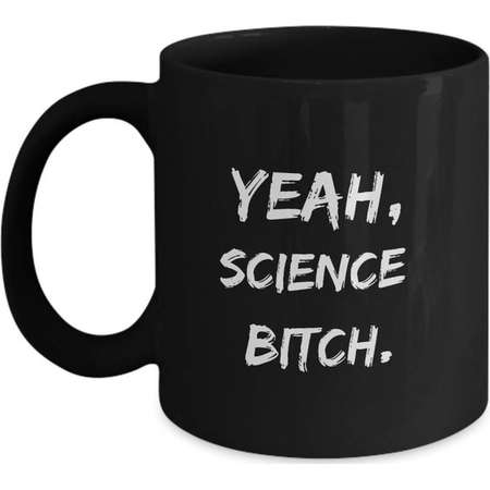 Breaking Bad Coffee Mug -Yeah, science bitch. - Jesse Pinkman Quote - Black mug thumb
