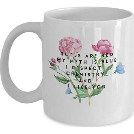 Breaking Bad Coffee Mug - Roses are red, My meth is blue, I respect chemistry and I like you thumb