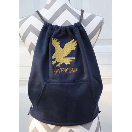 Harry Potter Inspired RAVENCLAW Back Pack - Cinch Sack - Gryffindor - HufflePuff - Slytherin thumb
