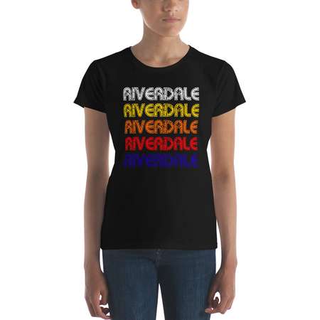 Riverdale New York Vintage Retro Style Neighbourhood Women's short sleeve t-shirt thumb