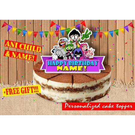 Digital Teen Titans Go birthday cake toppers| Teen Titans Go birthday party | printable Teen Titans Go| Teen Titans Go decor thumb