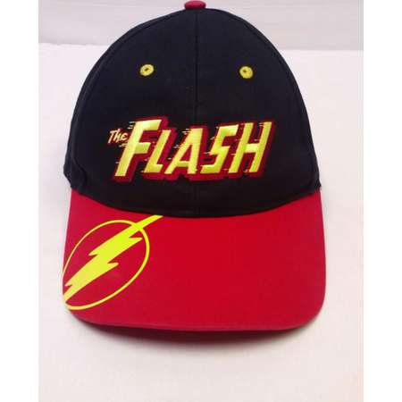 Vtg. 90's Six Flags Theme Park "The Flash" Roller Coaster Ride Adjustable Snap Back Baseball Hat Cap thumb