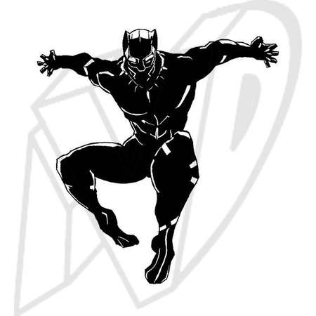 Black Panther Jumping Decal, Black Panther Decal, Wakanda Forever, Black Panther Marvel Decal, King T'Challa, Marvel decal thumb
