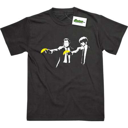 Pulp Fiction Inspired by Banksy T-Shirt thumb