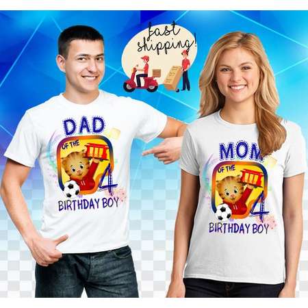 Daniel Tiger Birthday Shirt, Birthday party shirt, Matching birthday, Family birthday gift, Birthday girl shirt, Custom boys t-shirt B123 thumb