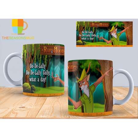 Disney's Cartoon Robin Hood,Robin hood Disney Mug, Robin Hood Coffee Cup, Oo-de lally Mug,Robin Hood Movie thumb