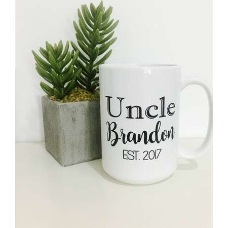 Established Custom Coffee Mug-Father's Day Gift-Uncle Gift-Grandpa Gift-Dad Gift-Custom Father's Day Mug-Pregnancy Announcement thumb