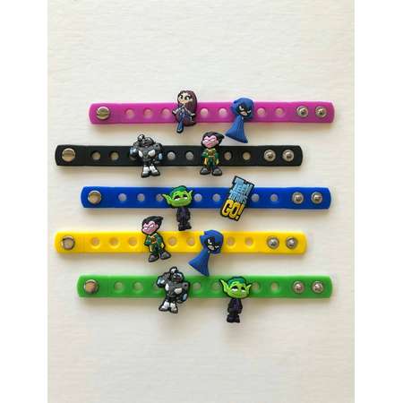Teen Titans Go Party Favors, Teen Titan Birthday, Charm Bracelets, Teen Titans Party thumb