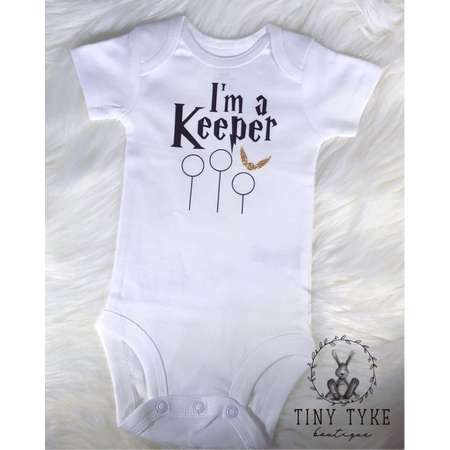 I'm A Keeper Onesie, Harry Potter Onesie, Funny Onesie, Baby Gift, Baby Shower, Child Clothing, Toddler, baby boy, baby girl, Harry Potter thumb