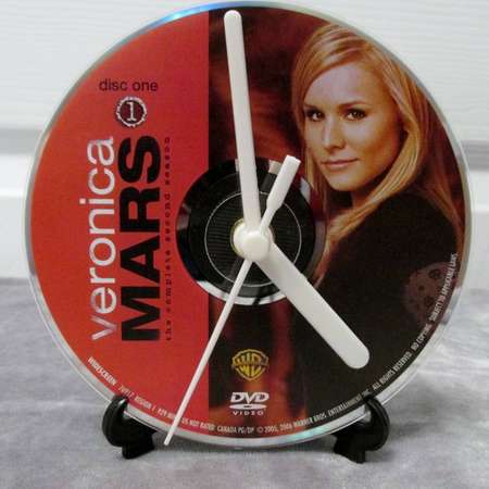 Veronica Mars DVD Clock Upcycled TV Show - Veronica (Season 2, Disc 1) thumb