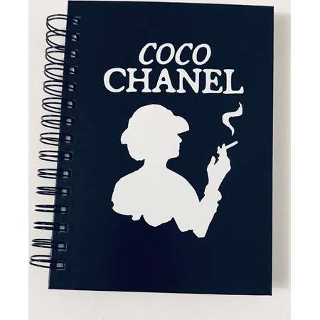 Vintage Inspired Coco Inspired Diary Journal Sketch Pad Notebook, Great Designer Inspired Personalized Gift Idea, Desk Gift or Table Decor thumb