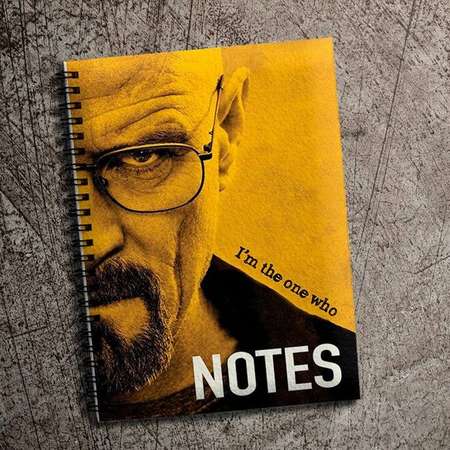 Notebook A5 Spiral Notebook A4 Heisenberg Notepad Breaking Bad Writing Journal TV notebook Handmade Notepad Gift A4 Notebook Breaking Bad thumb