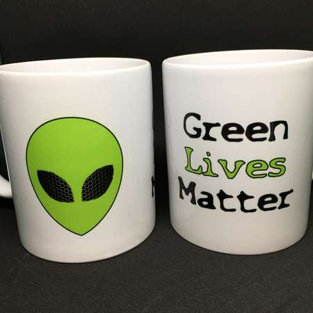 Roswell Alien Coffee Mug / Green Lives Matter / UFO / Flying Saucer / X-Files / Alien Tea Cup thumb