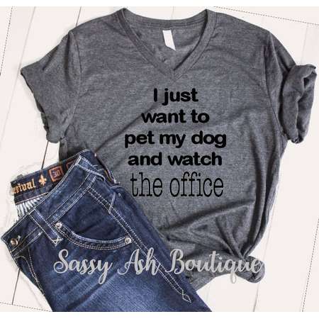 The Office | Pet My Dog | Thats What She Said | Fur Mama | Dog Mom | Soft Style | Plus Size & Reg Size | Graphic T thumb