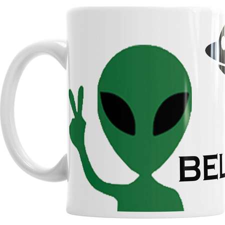 Alien Mug, I Believe Mug, UFO Mug, Space Mug, Universe Mug, Tea Mug, Novelty Mug, Office Mug, Gift Idea 83 thumb