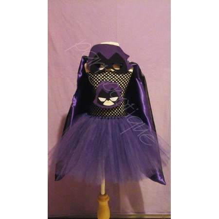 teen titans go raven inspired tutu dress halloween costume thumb